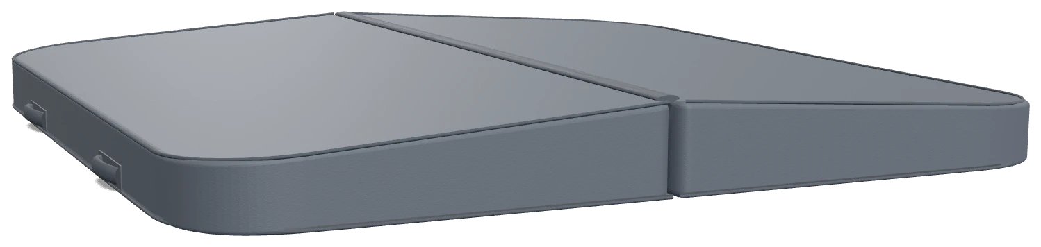 3D render of the Arctic cover, tapering from 6 to 4 inches