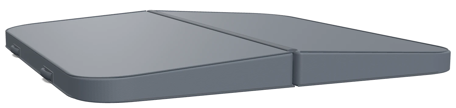 3D render of the Northern cover, tapering from 5 to 3 inches